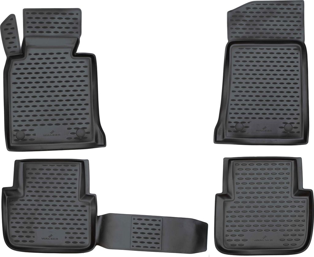WALSER XTR Gummi Fussmatten Auto für BMW 3 (E46) 12/1997-07/2005, BMW 3 Touring 06/1999-07/2005, 100% passgenaue Auto Fußmatten, robuste Universa...