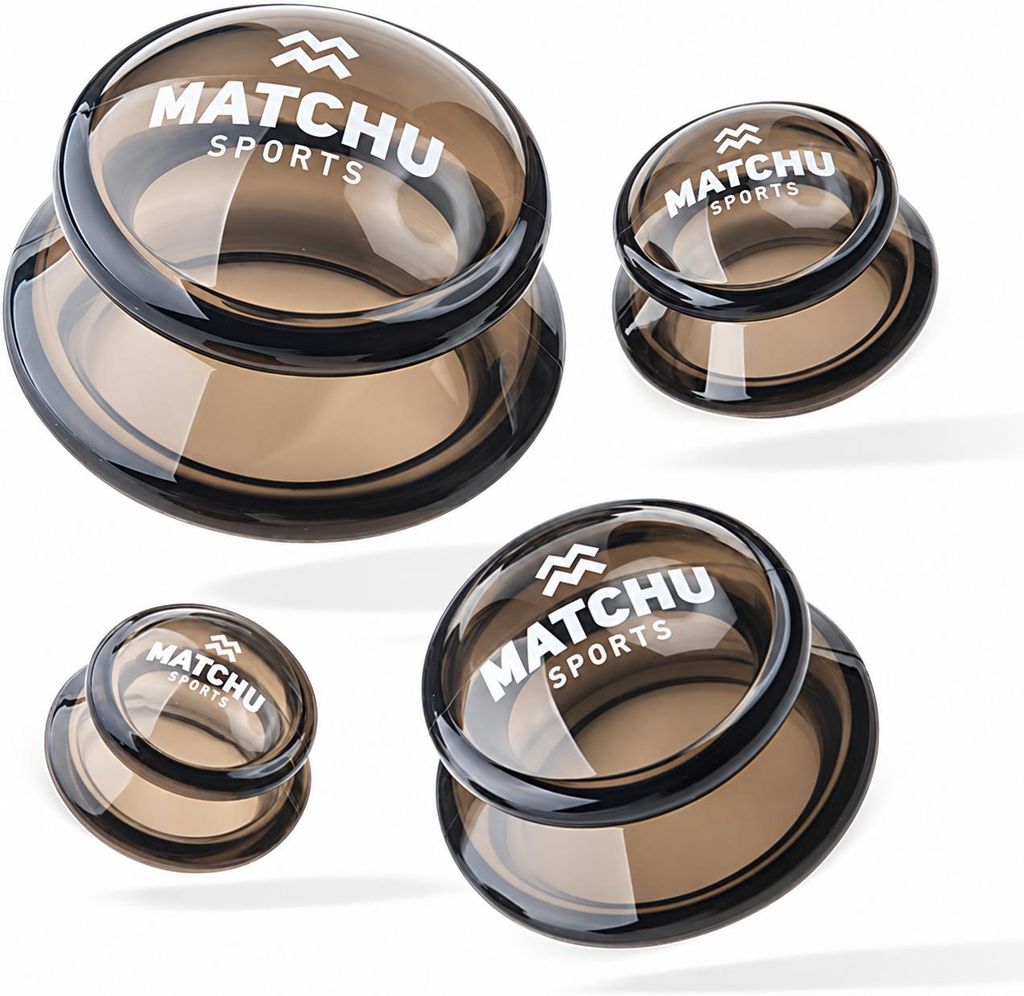 Matchu Sports Schröpfgläser aus Silikon – 4er Schröpfen-Set Produktbild 