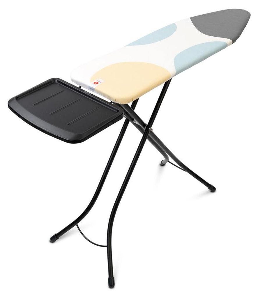 Brabantia Bügelbrett B, Ärmelbügelbrett, Baumwolle, Dampfbügeleisen, Mehrfarbig, Muster, 1240 x 380 mm