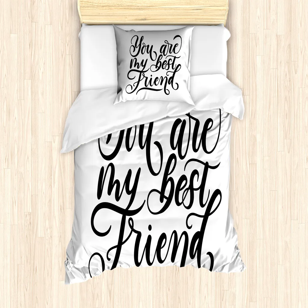 Duvet Cover ABAKUHAUS Best Friend 135x200 Pet Art Design Grigio
