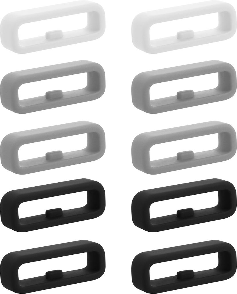 kwmobile 10x Smart Watch Band Halterung für 22mm Smartwatch Strap (Universal) Armbandhalterung - Bandschlaufe für Fitness Tracker und Smart Uhr aus