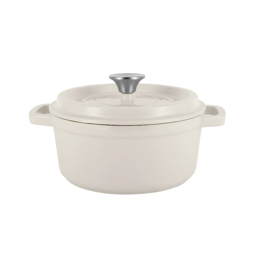 Pentola in ghisa retrò 2.2L Vintage Cuisine Cream - Casseruola Smaltata