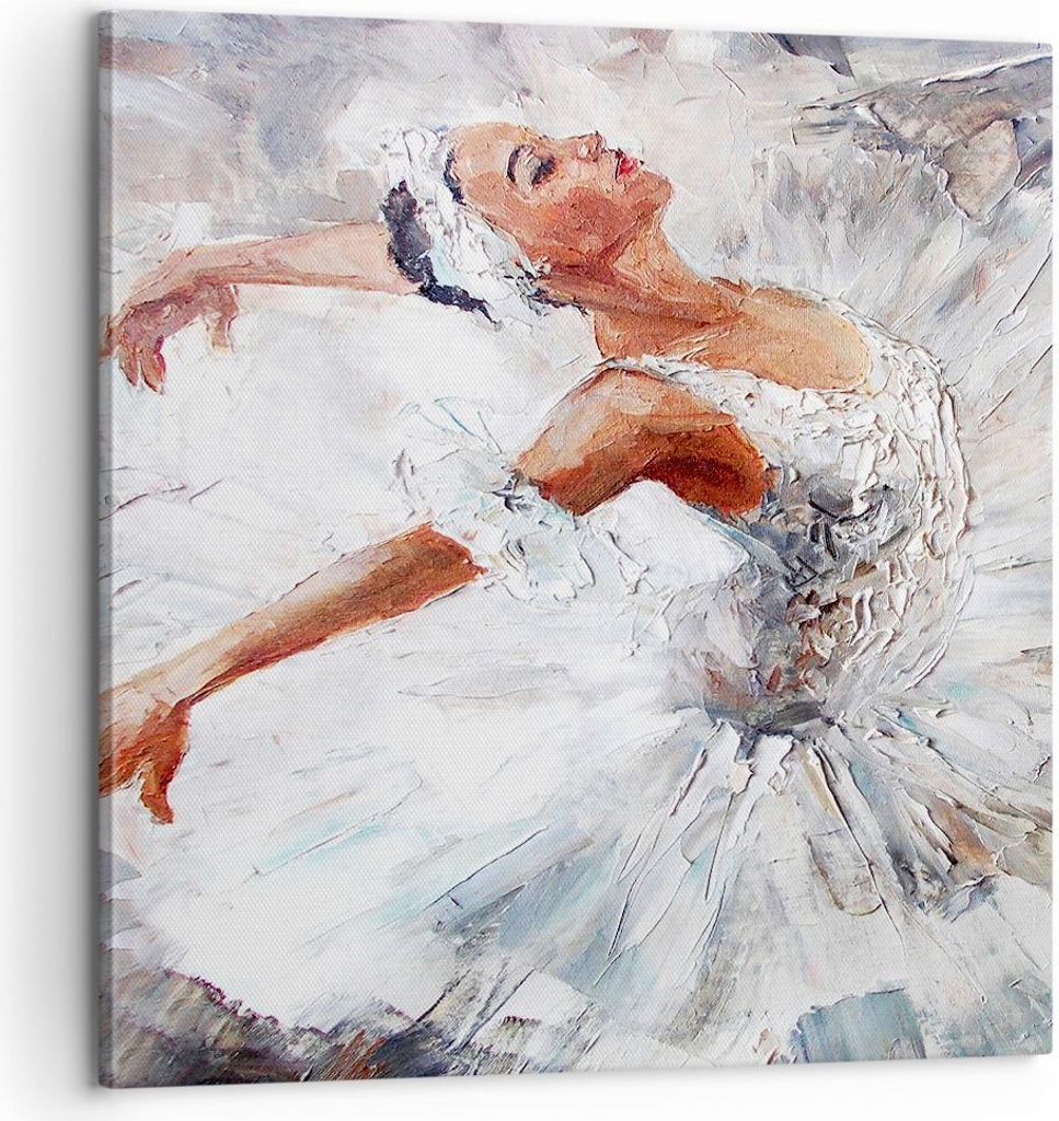 Bild auf Leinwand - Leinwandbild - Frau Tanz Ballett Körper - 60x60cm - Wand Bild - Wanddeko - Leinwanddruck - Bilder - Kunstdruck - Wanddekoratio...