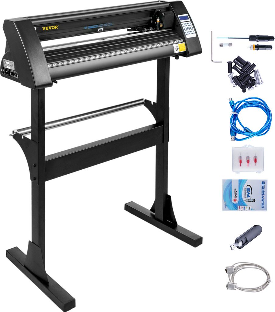 VEVOR 28 Zoll Vinyl cutter Vinyl Cutter Plotter Maschine 720mm Dunkel Vinyl Schneideplotter 630 mm Schneidbreite Cutting Plotter Device Schneider P...