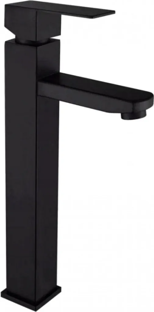 Mitigeur de Lavabo Surélevé Noir Mat Emma - Robinet pour Vasque