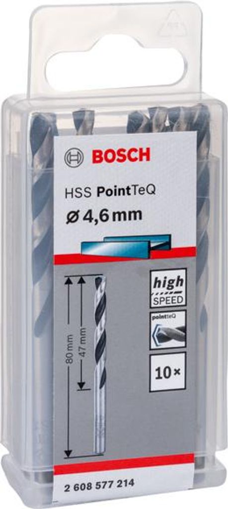 Metallspiralbohrer HSS PointTeQ, DIN 338, 4,6 mm, 10er-Pack