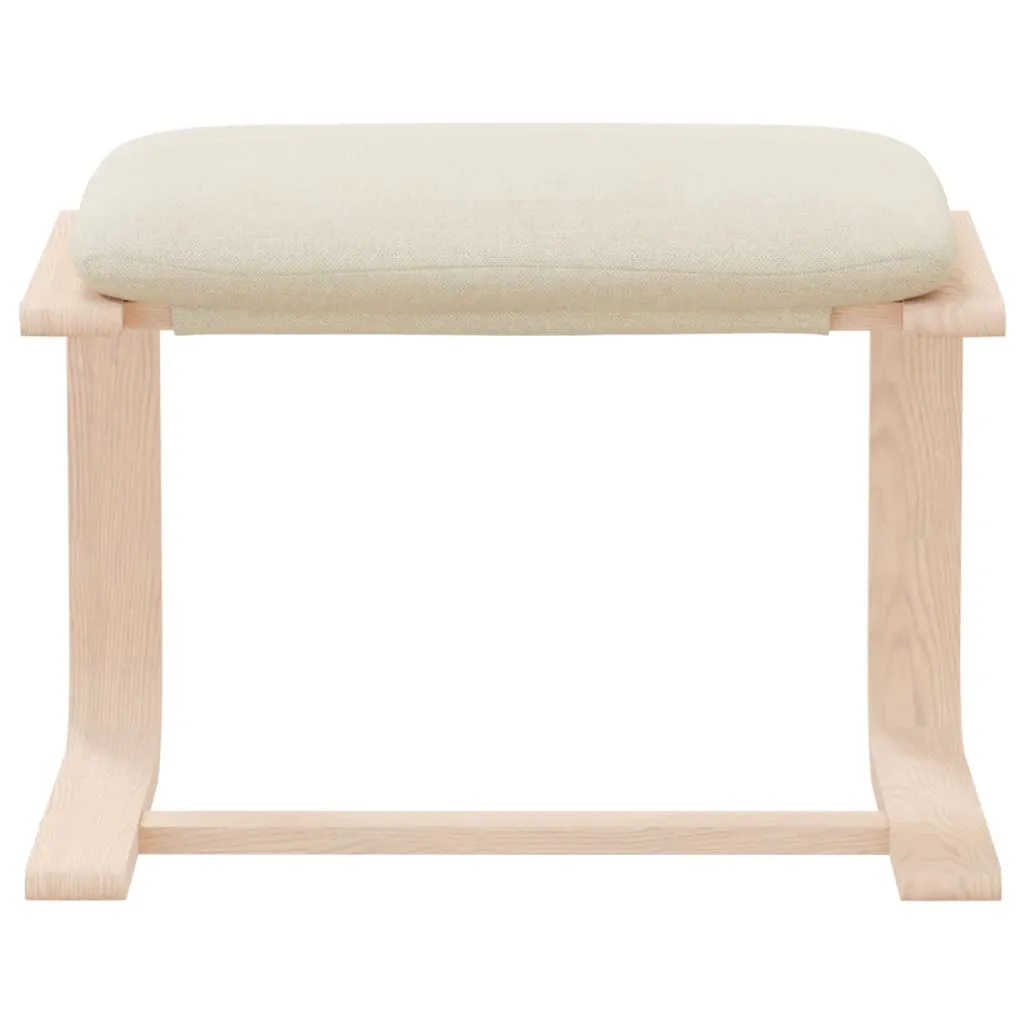 vidaXL Sgabello crema 51x41x40 cm in tessuto - Sgabello imbottito - 12