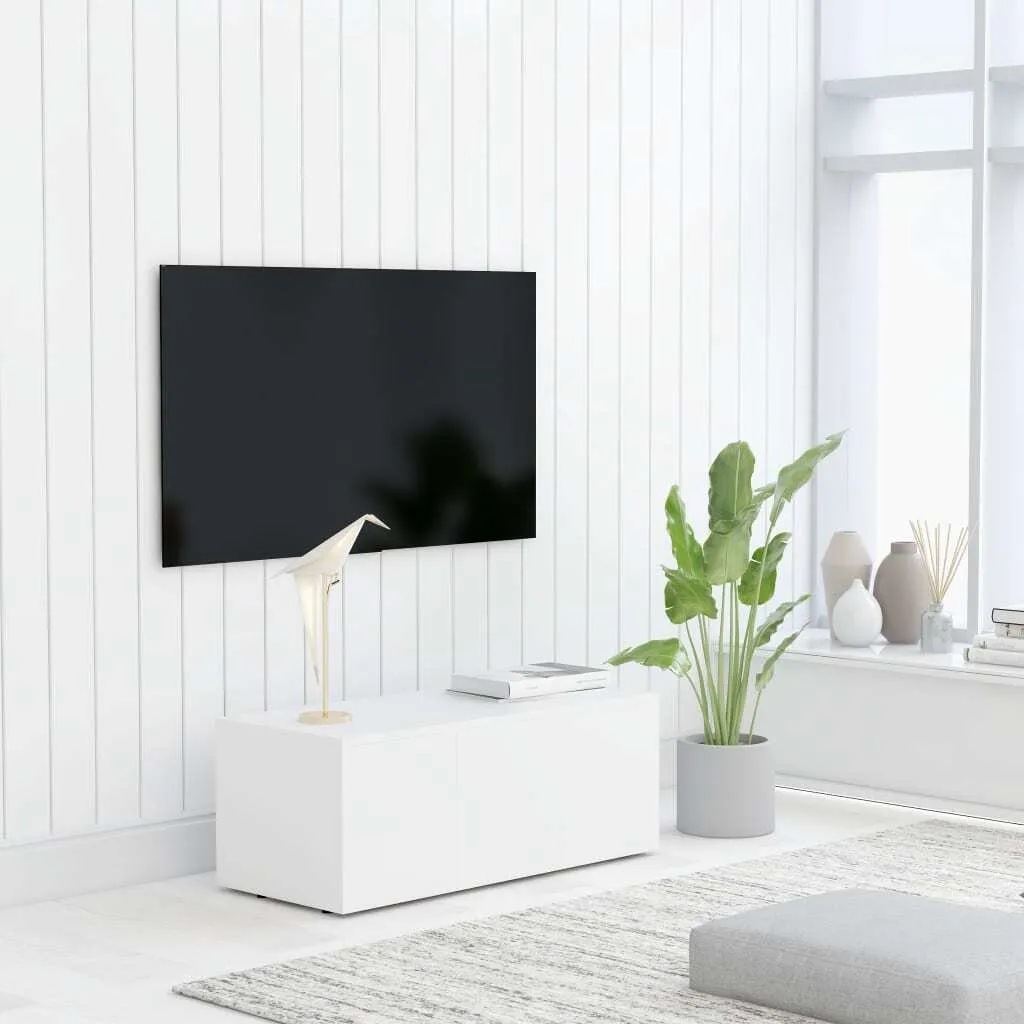 Mobiletto TV Bianco 80 cm The Living Store | Arredo Legno Moderno Prezzo
