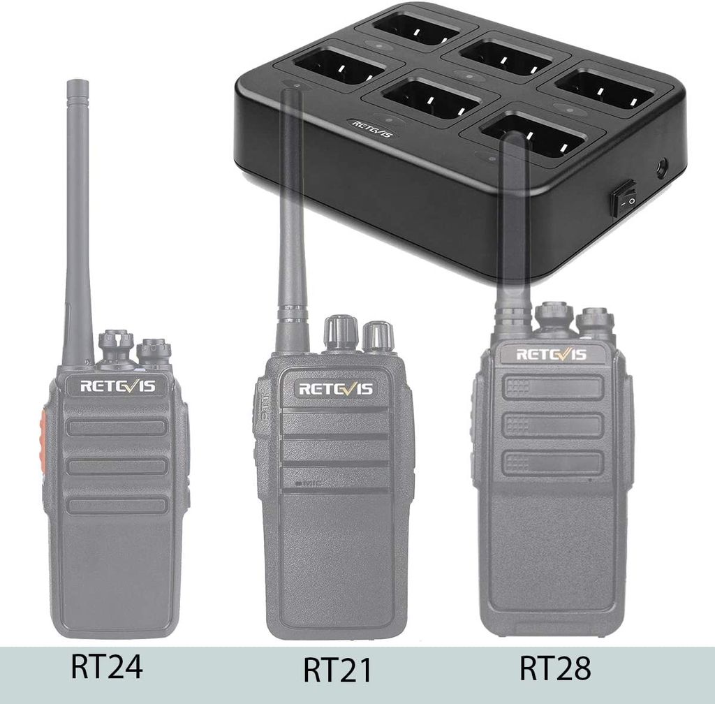 Retevis Vysielačka RT24 RT28 RT24V RT21 6-cestná nabíjačka Obrázok produktu 