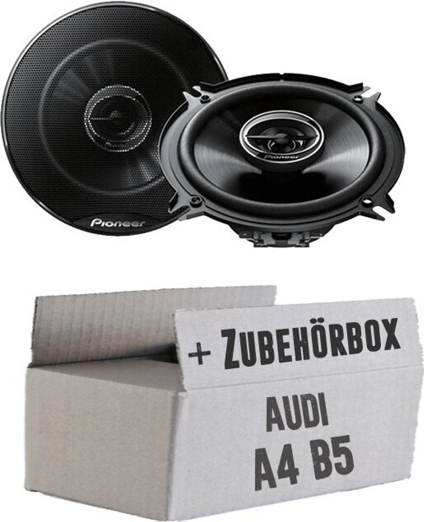 Pioneer TS-G1320F - 13cm Lautsprecher Einbauset passend für Audi A4 B5 - justSOUND