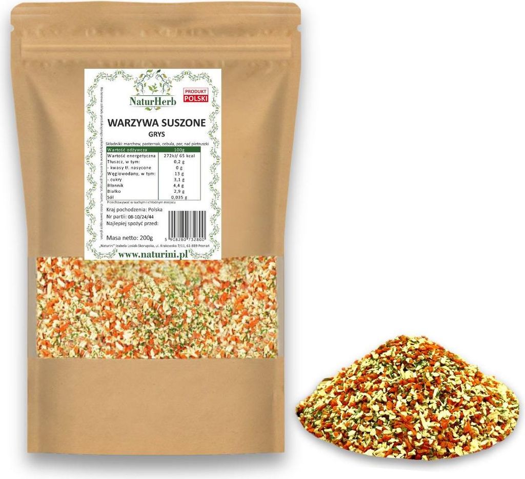 WŁOSZCZYZNA GRYS WARZYWA SUSZONE 500g Naturini Zdjęcie produktu 