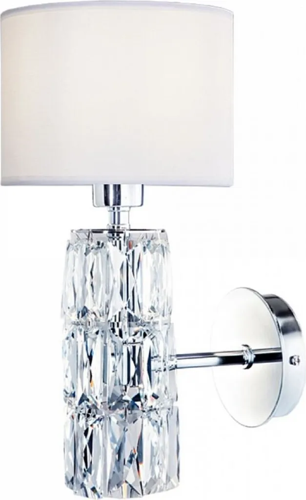 Luminaire Mural Moderne Argenté avec Abat-jour Rond et Détails en Verre
