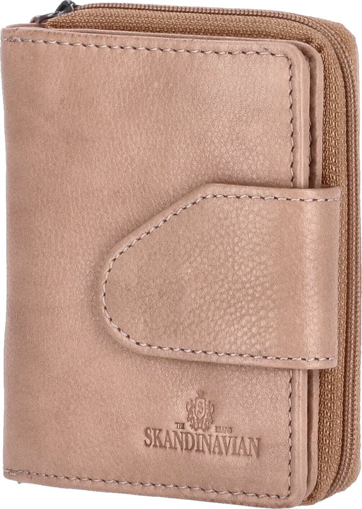 The Skandinavian Brand Leder Geldbörse Hochformat beige