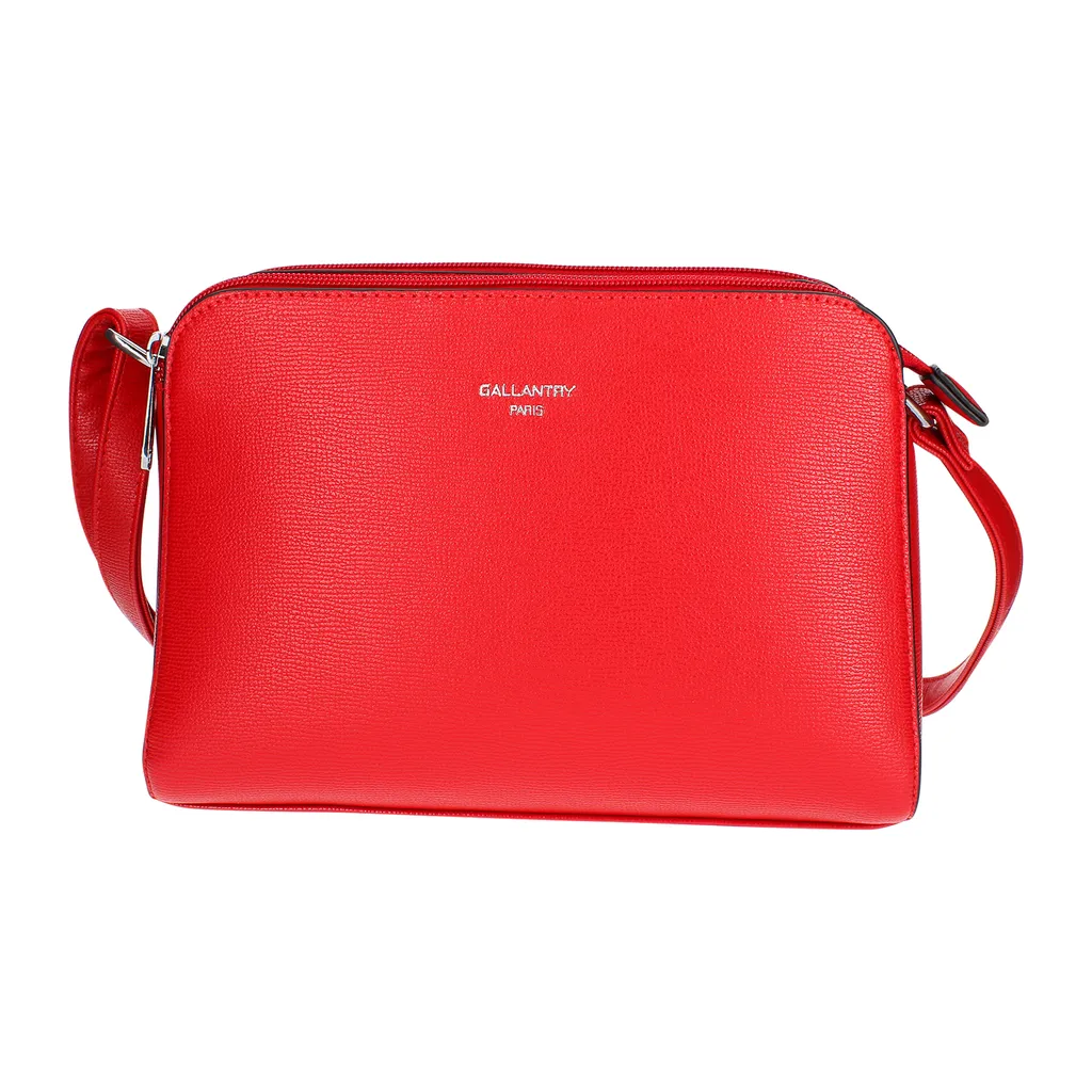 Petit sac à main rouge bandoulière Gallantry - Besace élégante femme