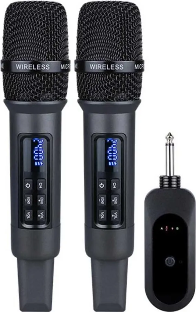 INF Système de microphone sans fil double pour karaoké et événement