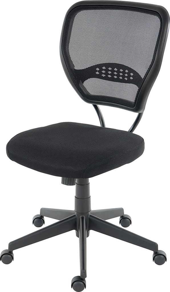 Profi-Bürostuhl Chicago, Chefsessel Drehstuhl, 150kg belastbar, Stoff/Textil schwarz ohne Armlehnen