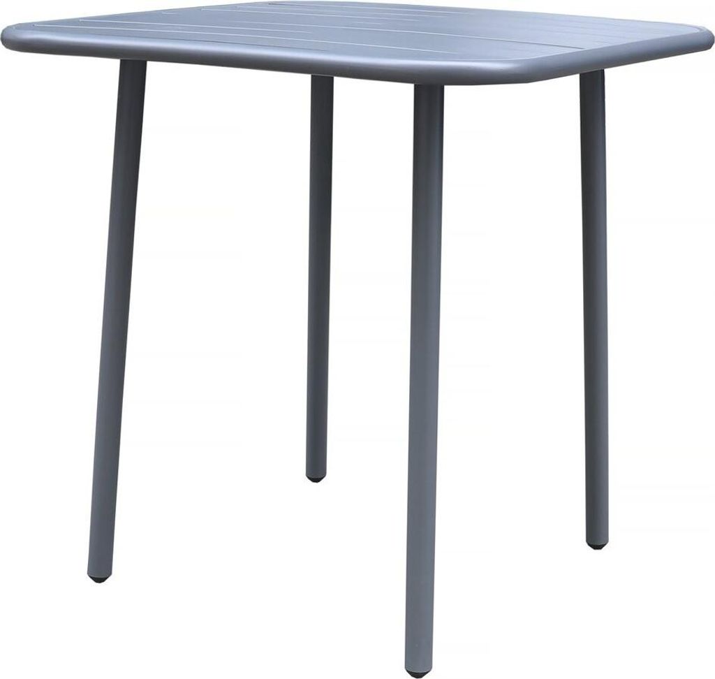 Gartentisch "Bilbao" aus Metall - 70 x 70 x 71 cm - Grau