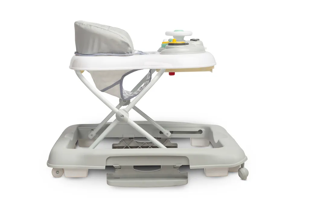 Trotteur 2en1 Tymon Gris Pliable avec Tablette de Jeux Interactive Pro