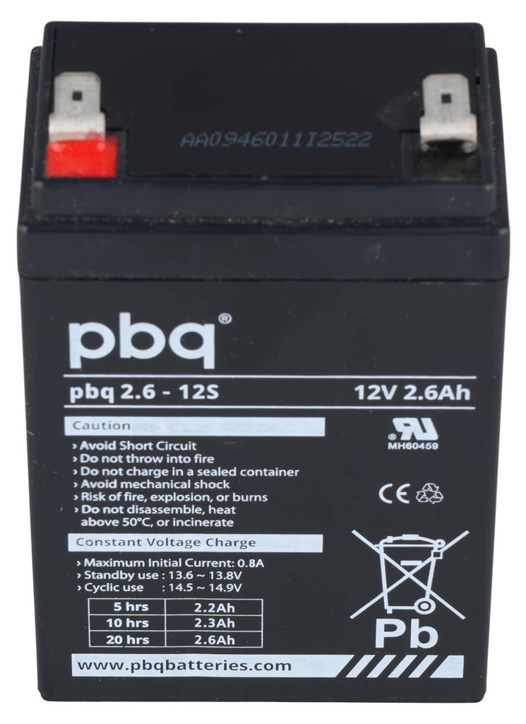 Batteria al piombo PBQ 2,6-12S 12 Volt 2600 mAh (versione Immagine del prodotto 