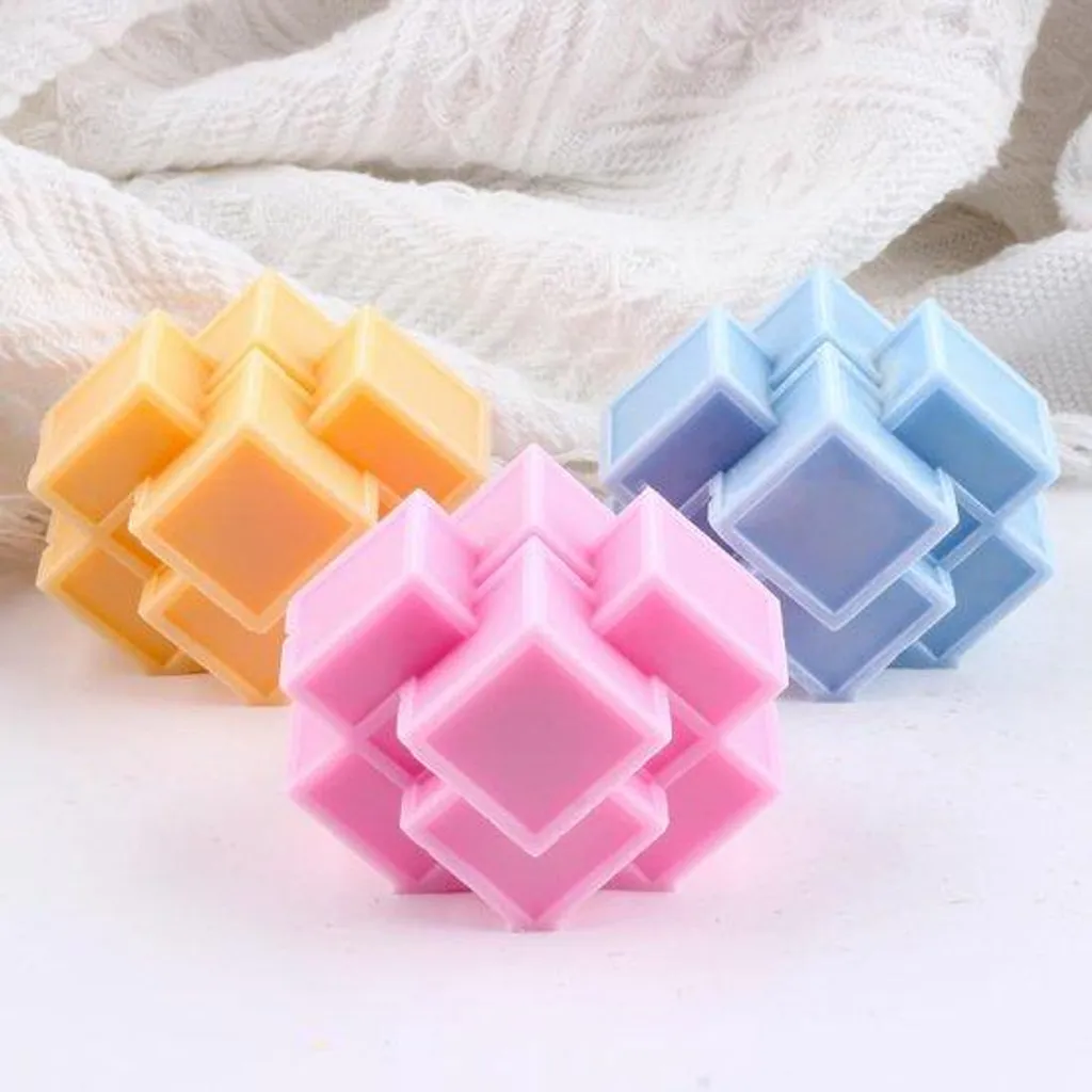 Moule à bougie en silicone géométrique 3D pour création artisanale unique