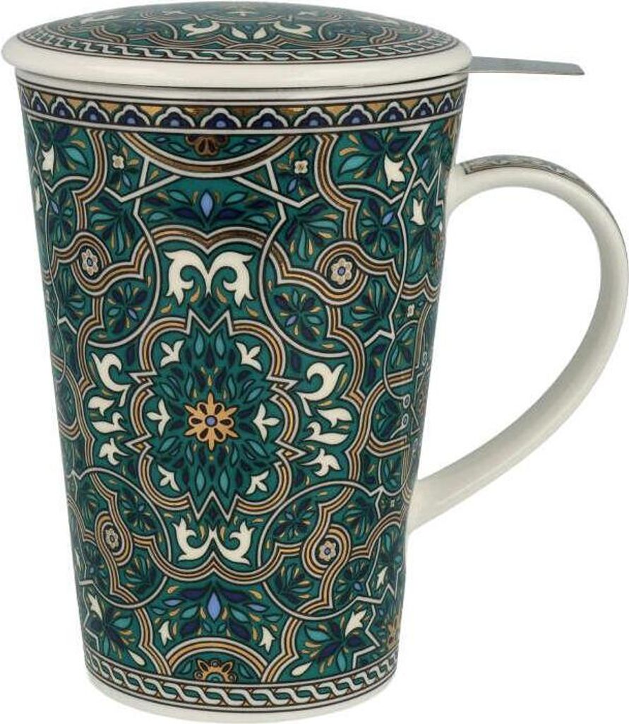 Becher Shetland, "Dubai" mit Deckel und Edelstahlfilter