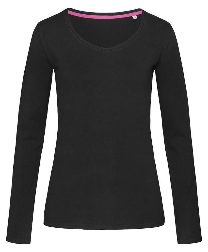 Stedman Damen Langarm-T-Shirt Claire LT830 (M) (Schwarz)
