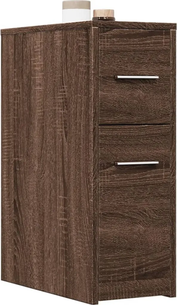 Carrello Bagno Salvaspazio Maison Exclusive Rovere - Mobile Stretto 23cm