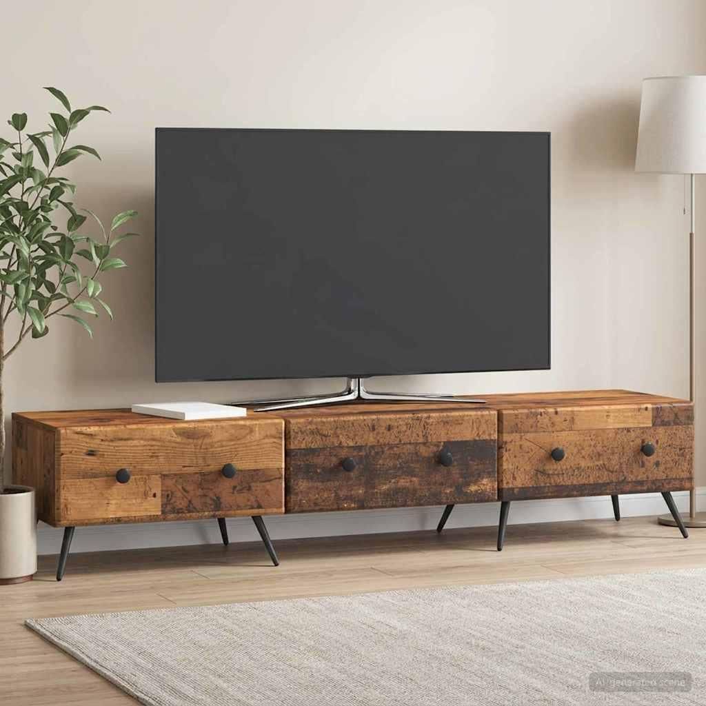Maison Exclusive - TV-Schränk Altholz 147 x 34,5 x 30 cm Holzwerkstoff