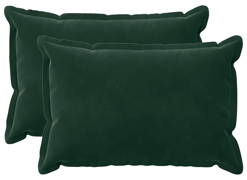 vidaXL Kissen mit Kissen HOUTEN 2 Stk. Dunkelgrün Samt Produktbild 