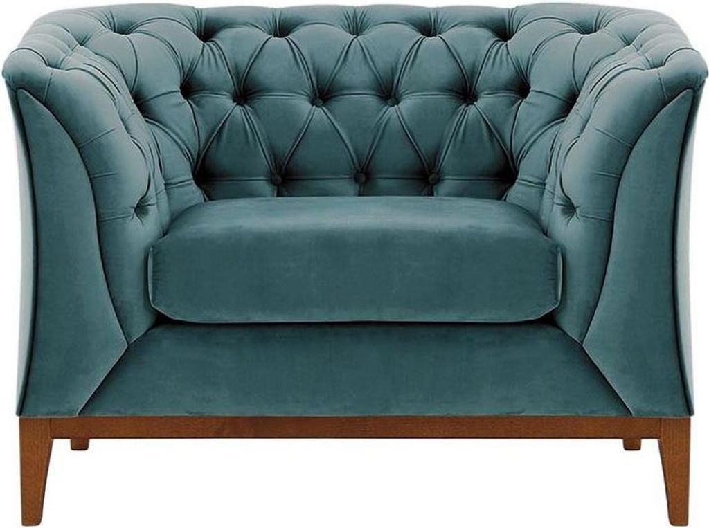 Sessel Chesterfield Modern Wood aus medizinischem Schaumstoff-Velluto 12-aveo