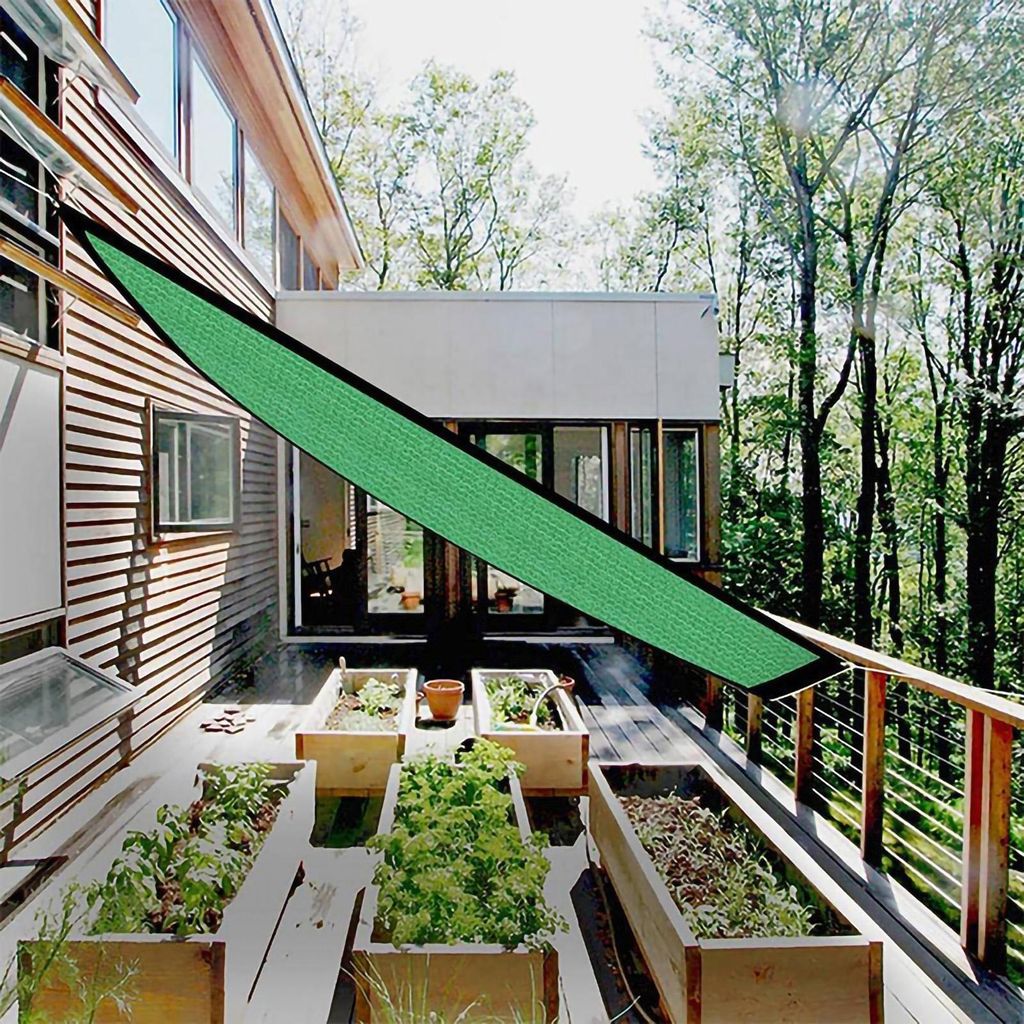 Sonne Schatten Segel Atmungsaktiv Farbic Vordach Markise Unterstand Rechteck UV-Block Baldachin für Patio Hinterhof Rasen Garten Grün 3x4m / 9.8x...