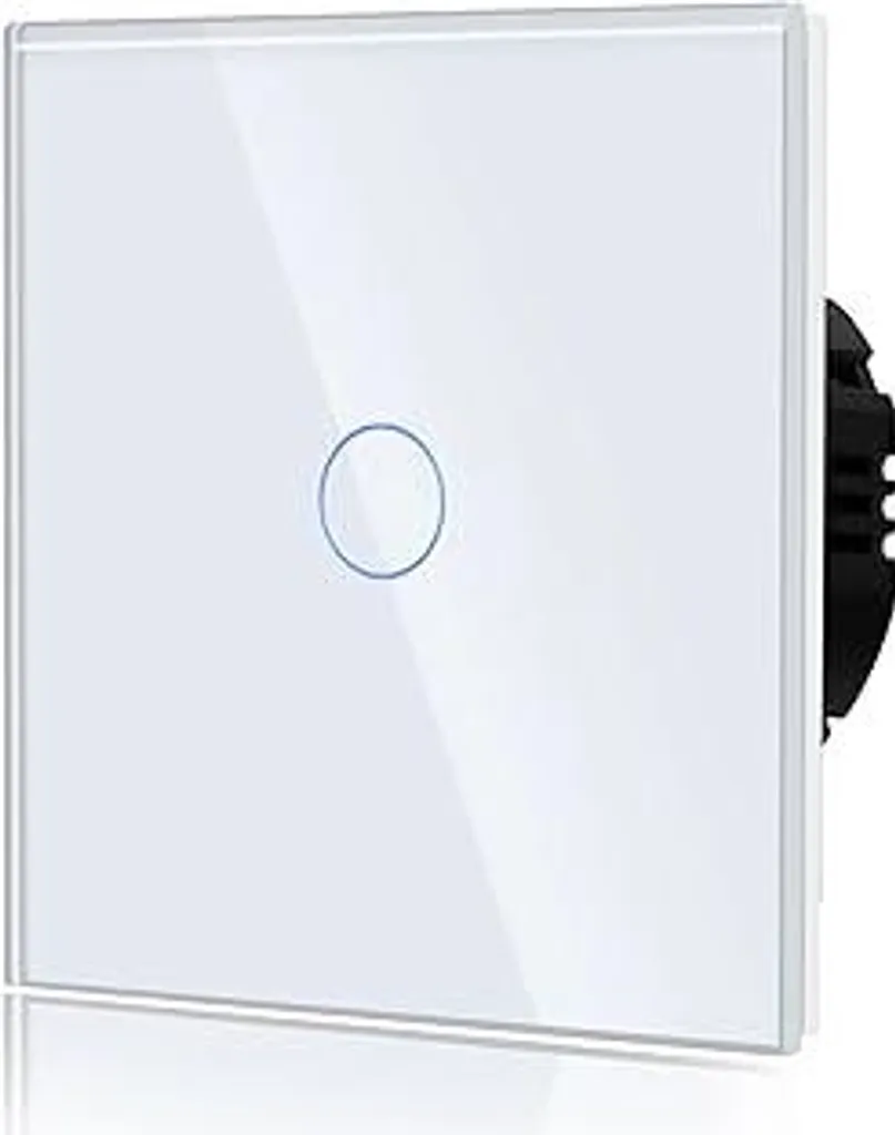 BSEED Interruttore Touch Vetro Bianco 86mm | Eleganza LED per la Casa