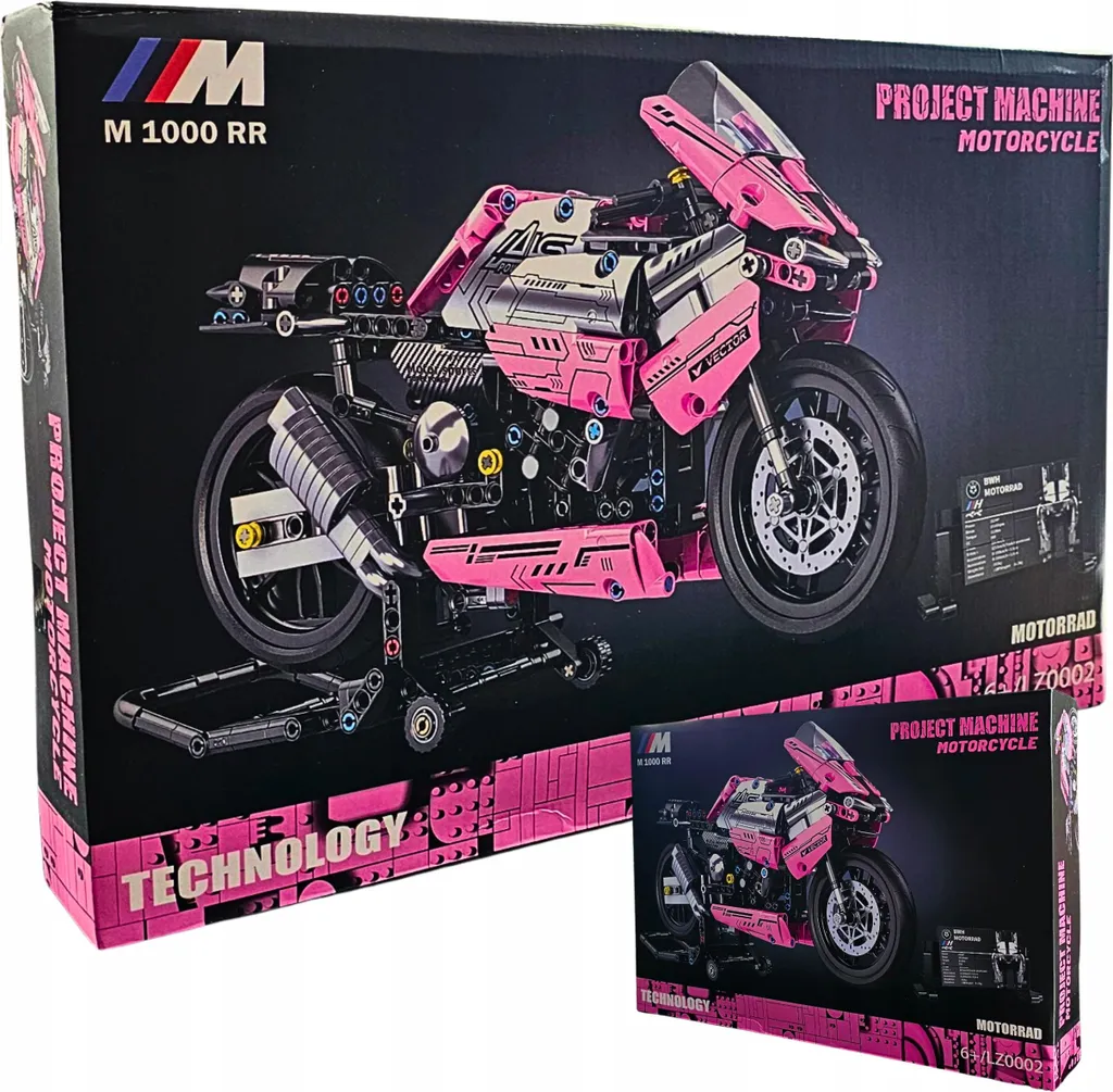 Modèle de Moto de Course Pro - Kit de Construction Complexe - 1000+ Pièces