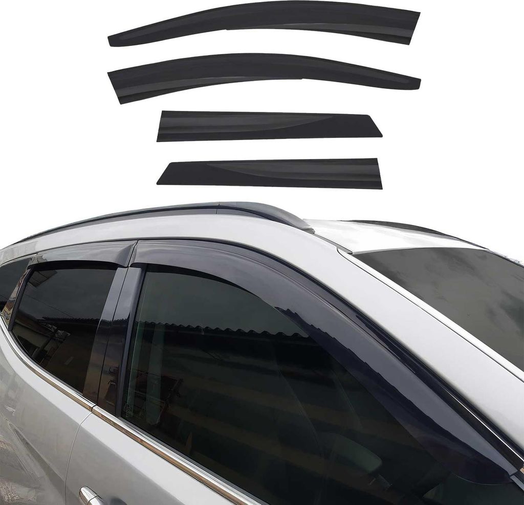 4x Windabweiser Regenabweiser für Dacia Duster 2018-2024 Acryl Dunkel