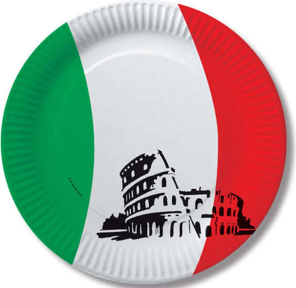 10 Italien Pappteller Roma 23cm