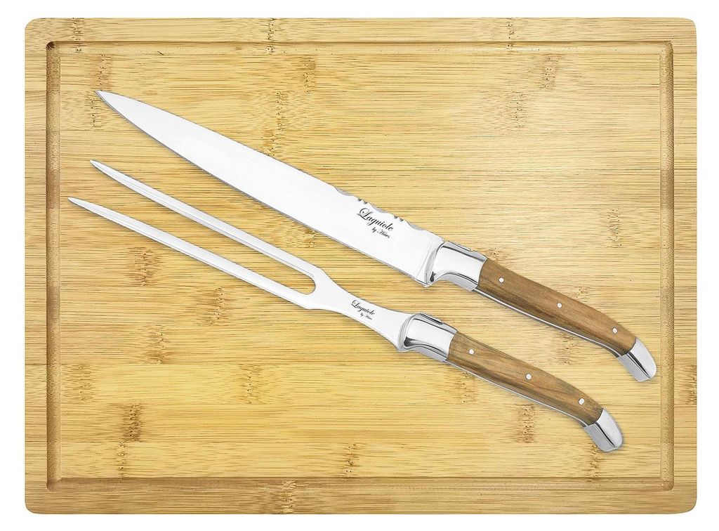 Set di coltelli da intaglio HAWS Laguiole con tagliere Immagine del prodotto 