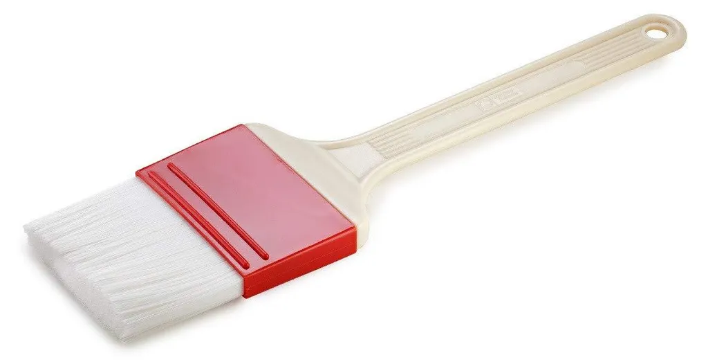 Pinceau plat de 35mm avec soies polyester blanches pour finitions