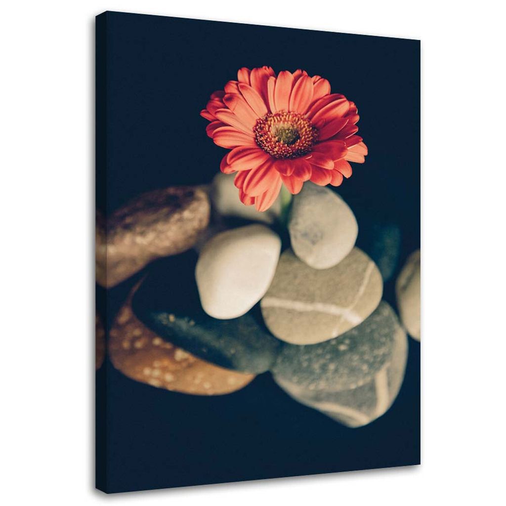 Leinwandbild zen-stillleben 40x60 cm Feeby grau wandbild bereit zum aufhängen
