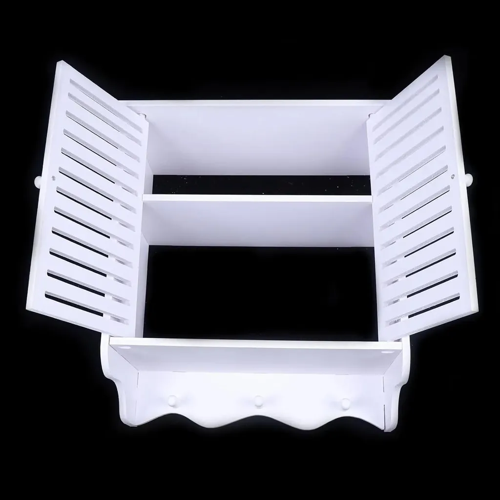 Pensile Bianco per Bagno e Cucina - Mobile a Parete Sospeso Multiuso