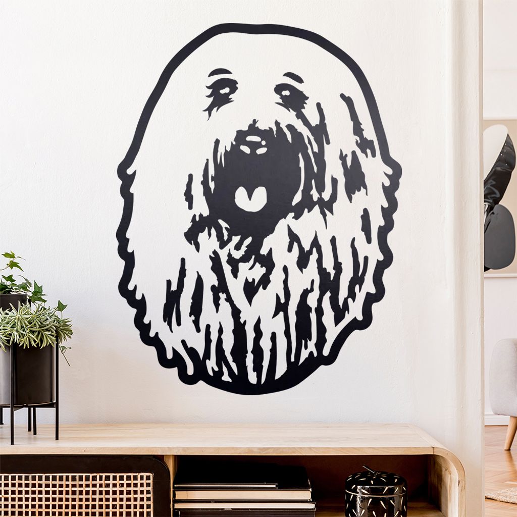 Puli Hund Wandtattoo Wandaufkleber Wall Sticker - Dekoration, Küche, Wohnzimmer, Schlafzimmer, Badezimmer