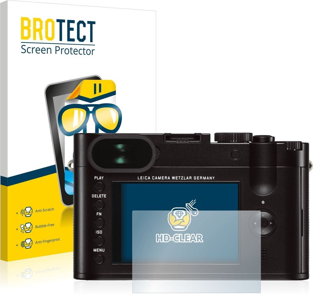 2x Für Leica Q (Typ 116) Schutzfolie BROTECT Displayschutz Display Schutz Folie Klar Transparent