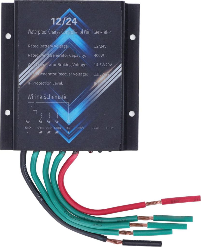 400W Windkraftregler für 12V/24V Windgenerator – Effiziente Steuerung für Windturbinen