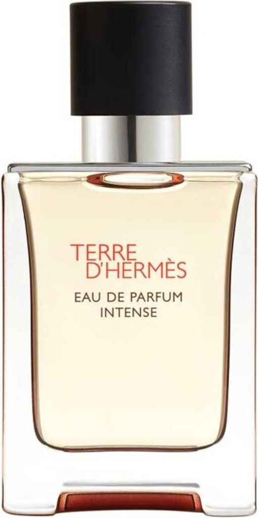A front view of a bottle of Terre D'Hermès Eau de Parfum Intense.