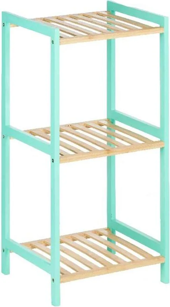 Étagère de Bain Compacte Berilo 3 Niveaux Mint, Design Moderne 70 cm