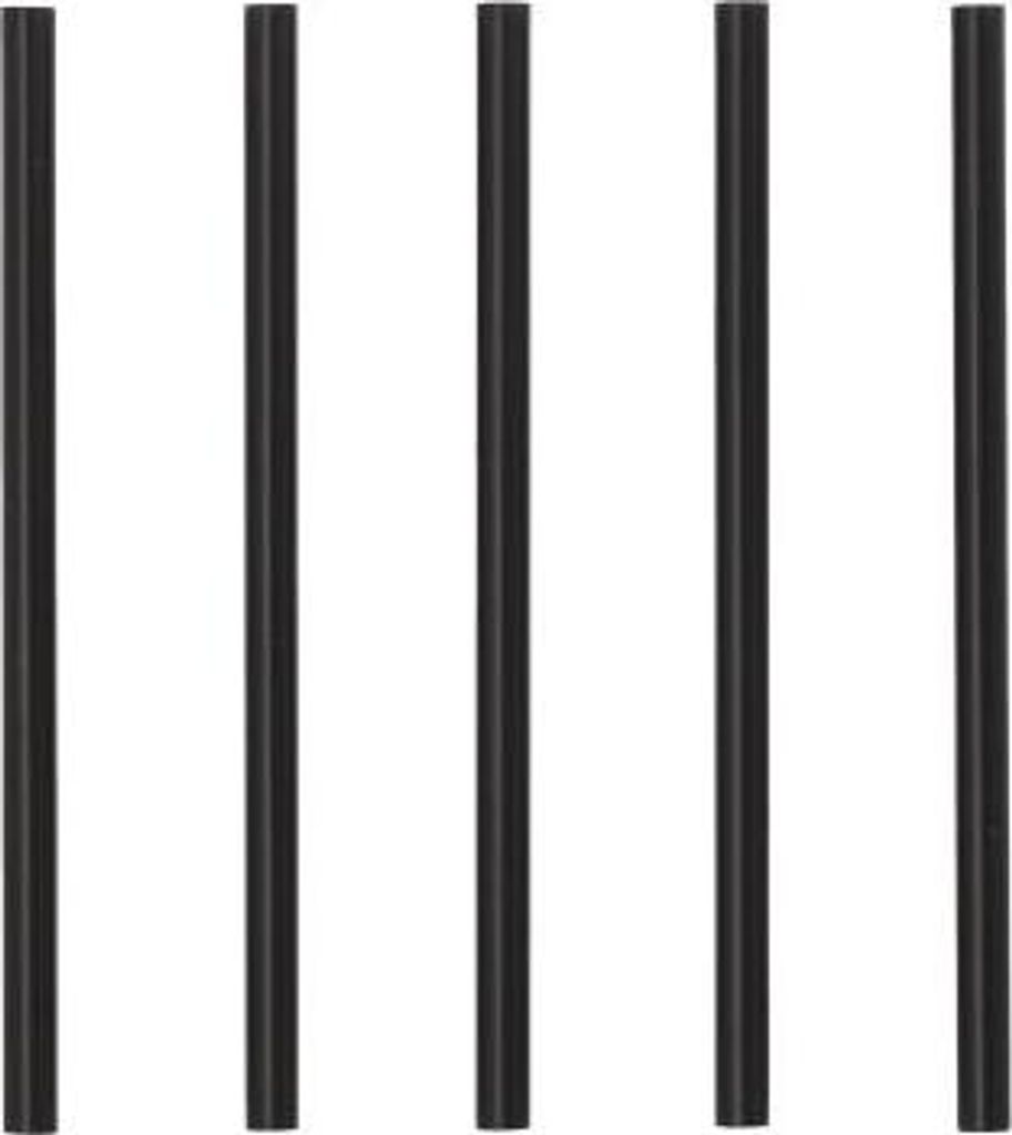 Mehrweg-Cocktail Trinkhalme PP Ø 7 mm · 15 cm schwarz Produktbild 