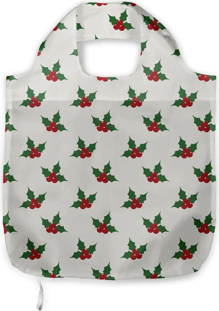 Tote Bag Natalizia Design Abakuhaus - Accessorio Spesa Chic Agrifoglio