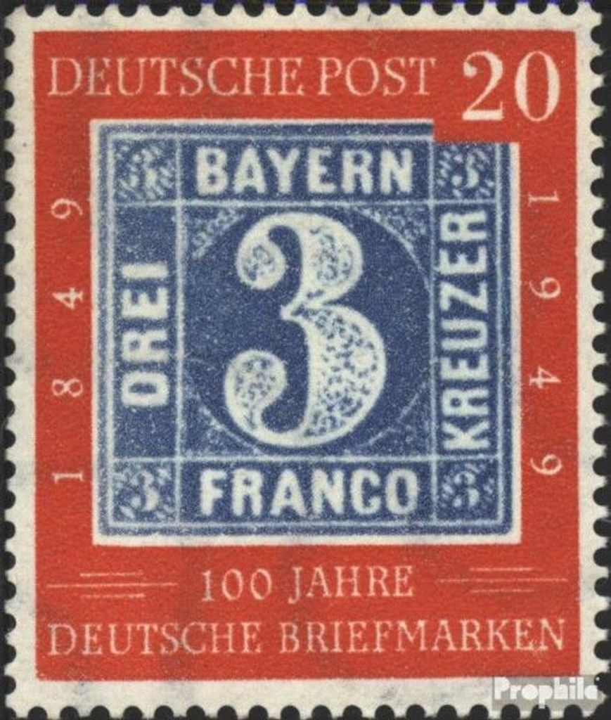 Briefmarken BRD (BR.Deutschland) 1949 Mi 114 gestempelt 100 Jahre dt. Briefmarken