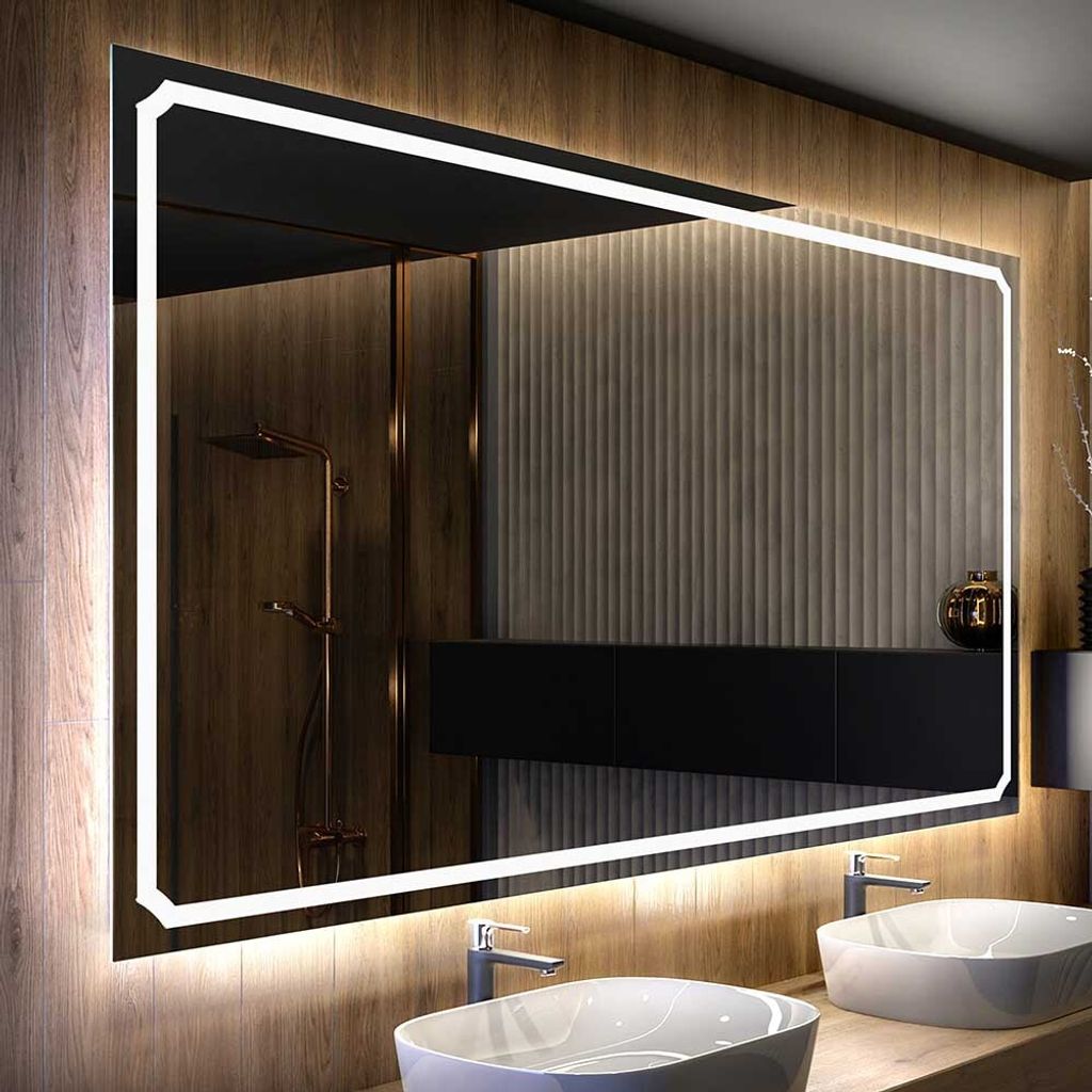 Artforma Badspiegel 130x70 cm - mit LED Beleuchtung - LED Produktbild 
