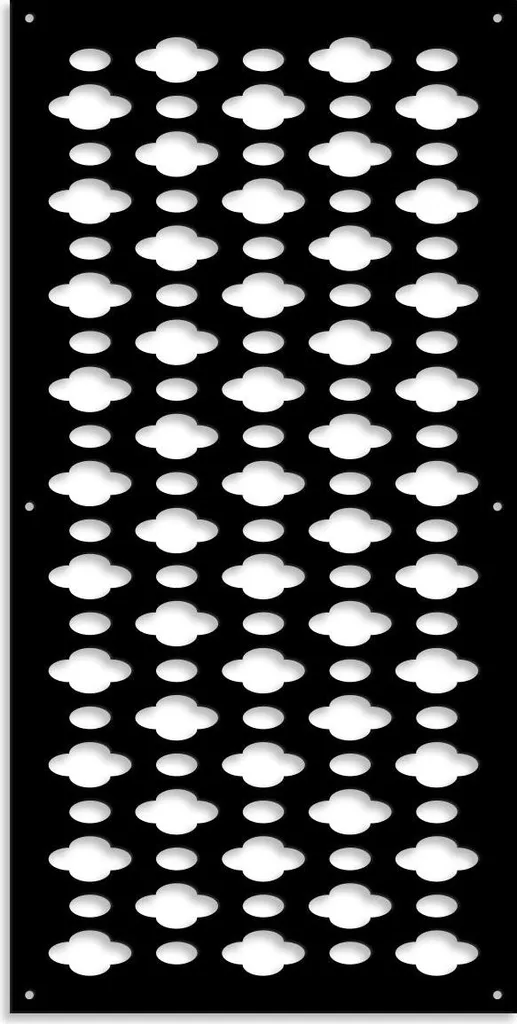 CLOUDS - Pannello in PVC traforato - Parasole 50x150 cm bianco - 3