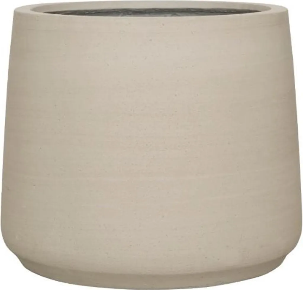 Jardinière robuste aspect béton Ø23 cm - Pot stable pour grandes fleurs